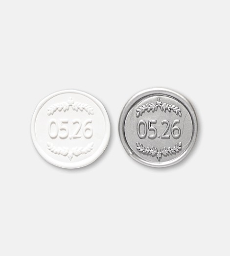 날짜 맞춤 실링왁스 스티커 · Ø25