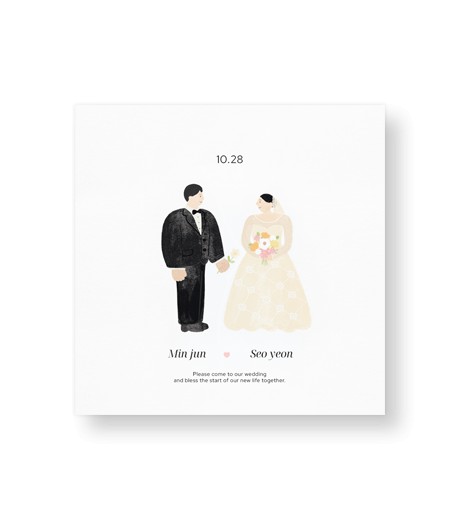맞춤청첩장 GRENDY175 - 보자기카드 상품 사진 BOJAGICARD Product Photo GRENDY175.